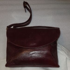Fendi Burgundy and Gray Monogram Bag